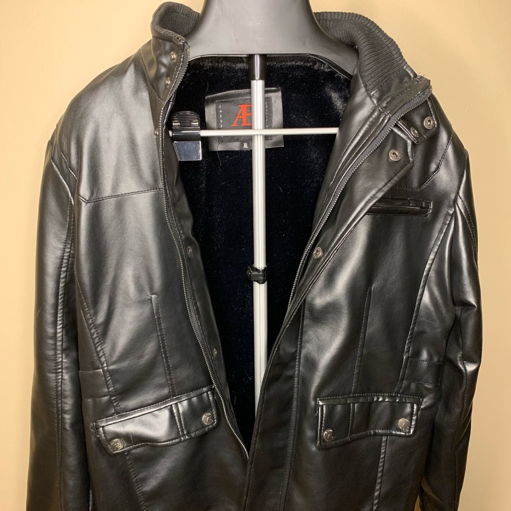 AE Di Milano Black Leather Jacket